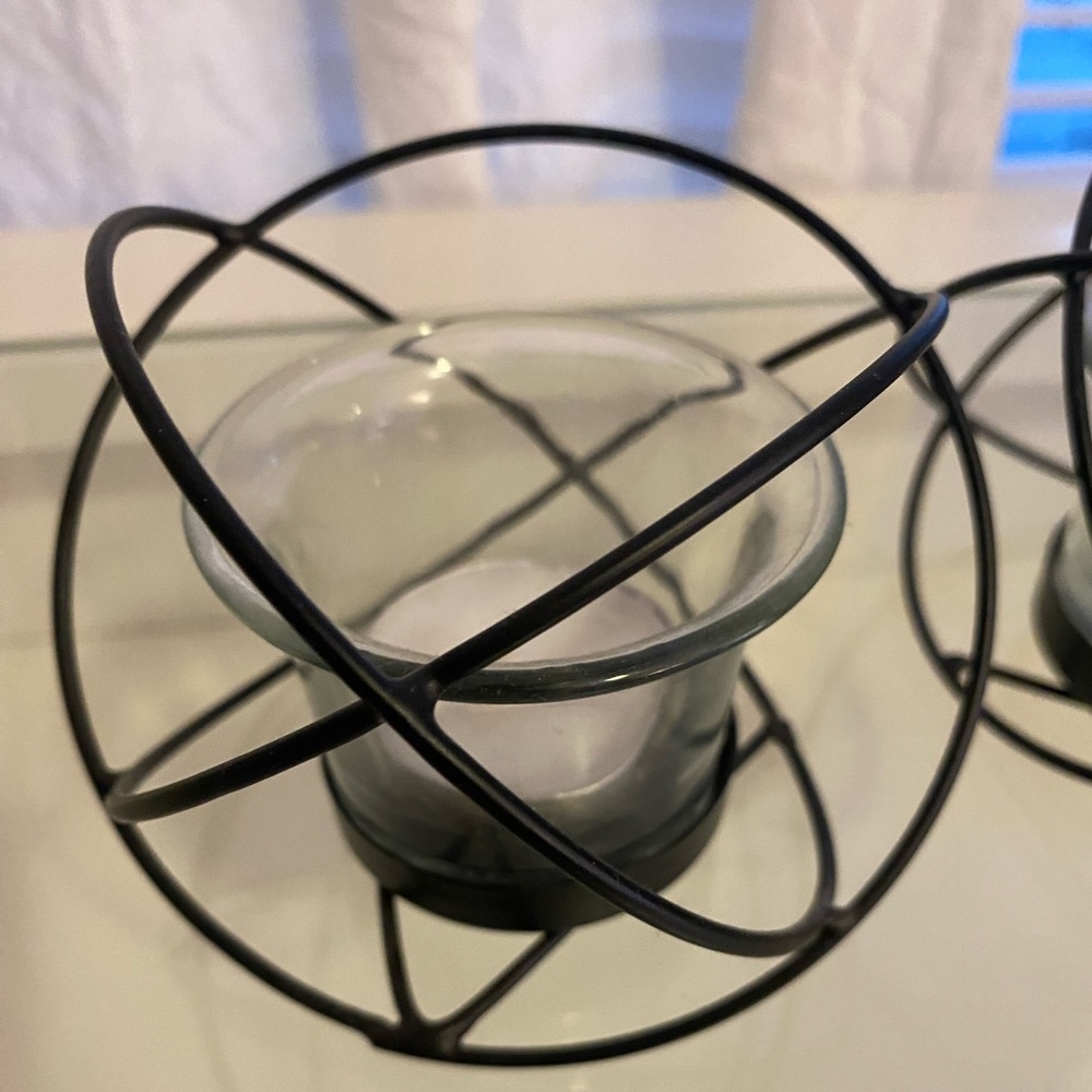 matching black candle holders
